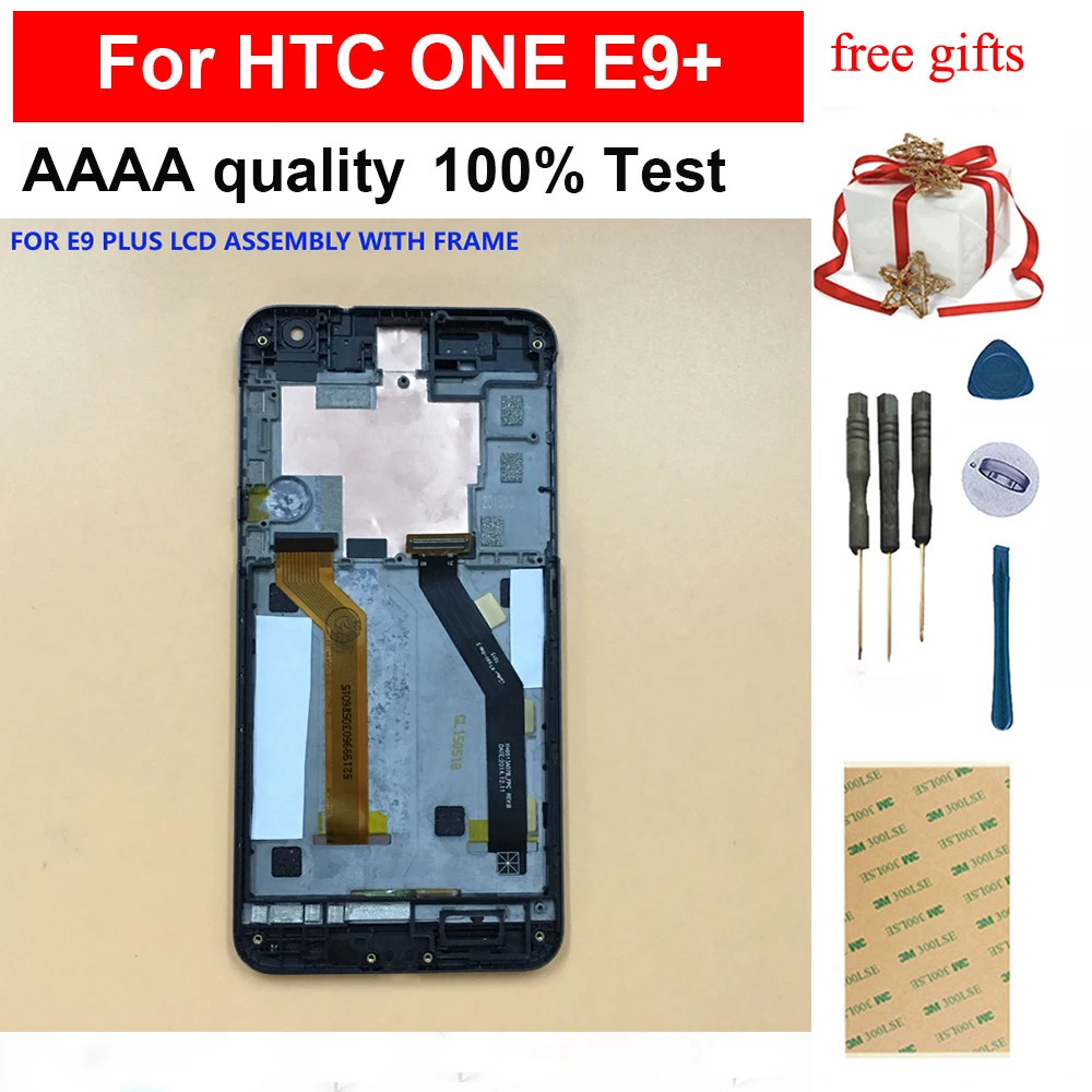 100% тест для htc ONE E9 + Plus Полный сенсорный экран дигитайзер панель Стекло сенсор