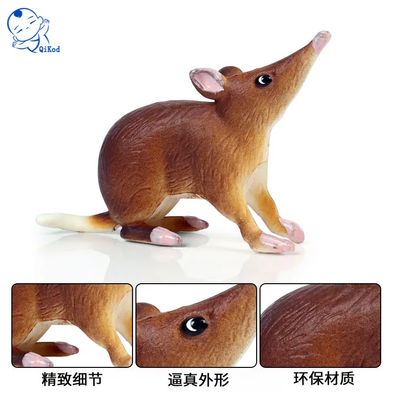 

New Simulation Wild Animal Model Toy Possum Small Mouse Early Childhood Education Cognitive Hand-made Decoration Ornament Model