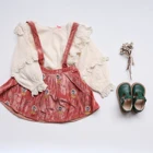 Детские юбки 2019 бренд Lou  M Новинка Осень-зима милые юбки с цветочной вышивкой для девочек Детские наряды одежда