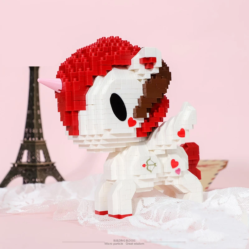 Мини-конструктор Единорог милая маленькая лошадь модель Tokidoki аниме строительные