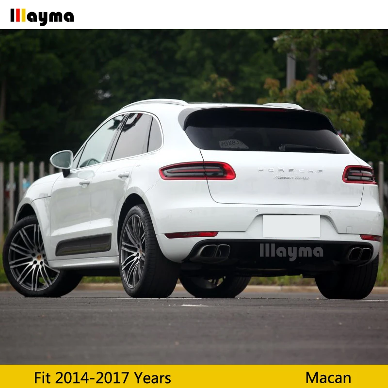 Серебряные наконечники выхлопной трубы глушитель для Porsche Macan 2014 2015 2016 2017 года