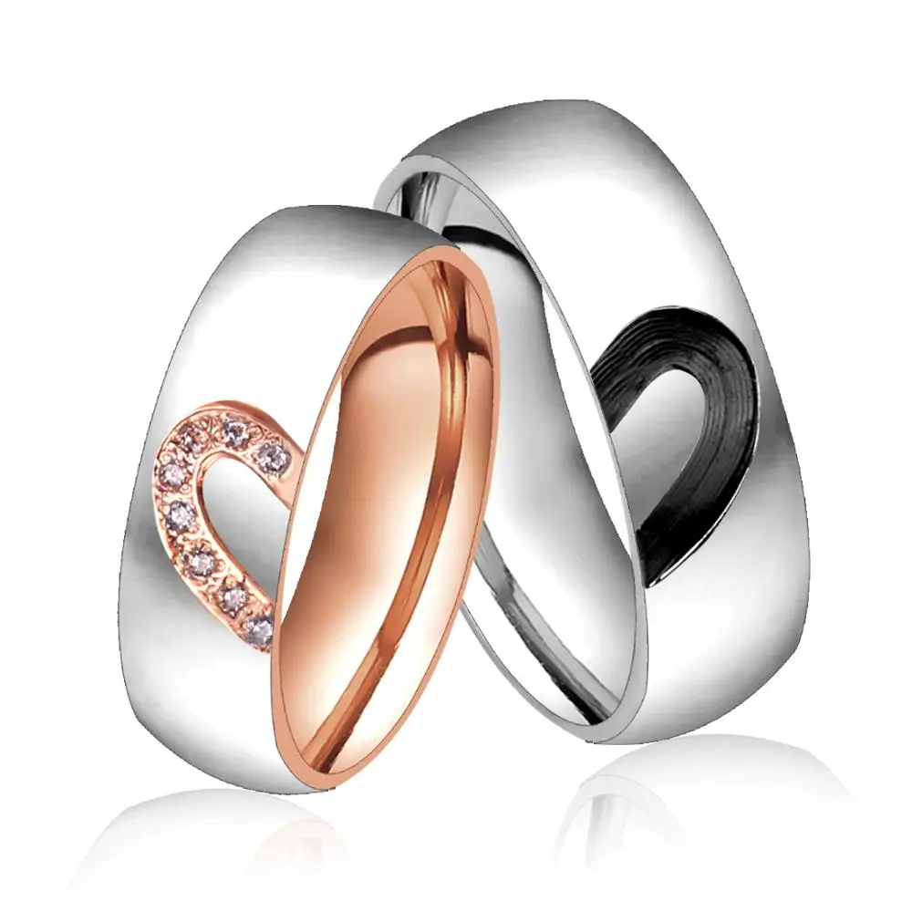 LUXUKISSKIDS обручальные кольца для пар из нержавеющей стали с надписью Love Heart|Кольца| |