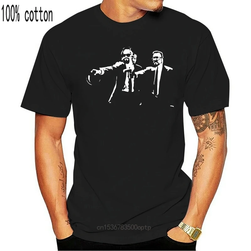 

New Big Lebowski Dude Abides Walter Pulp Fiction T Shirt Funny Unique Design Man's T-Shirt 100% Cotton Big Size Camiseta