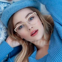 yimaruili fashion trend womens ultralight cat eye butterfly eyeglasses frame anti blue optical prescription glasses frame 95731
