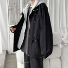 Мужская куртка на шнурке Privathinker, весенняя куртка с капюшоном большого размера, модная верхняя одежда в Корейском стиле