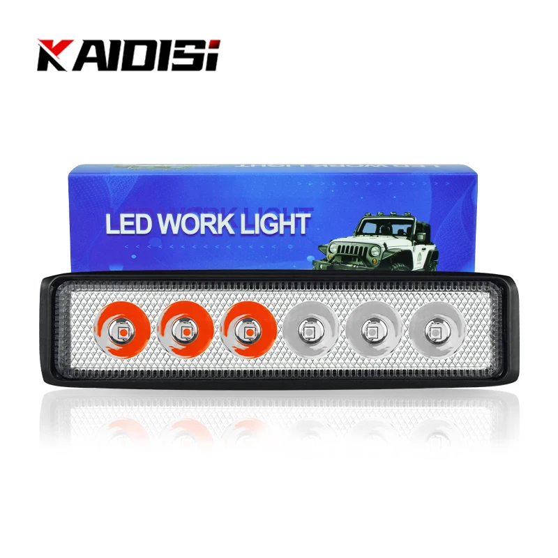 

LED Work Strobe Lights Bars 18W 6000K Car Warning Lamps for Outdoor Truck Tractor SUV Emergency Flashing Moto & Auto Headlights