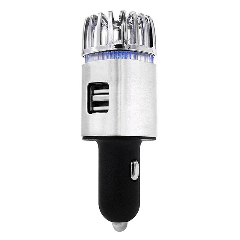 

New 2 In 1 Car 2 USB Fresh Air Ionic Purifier Oxygen Bar Ozone Ionizer