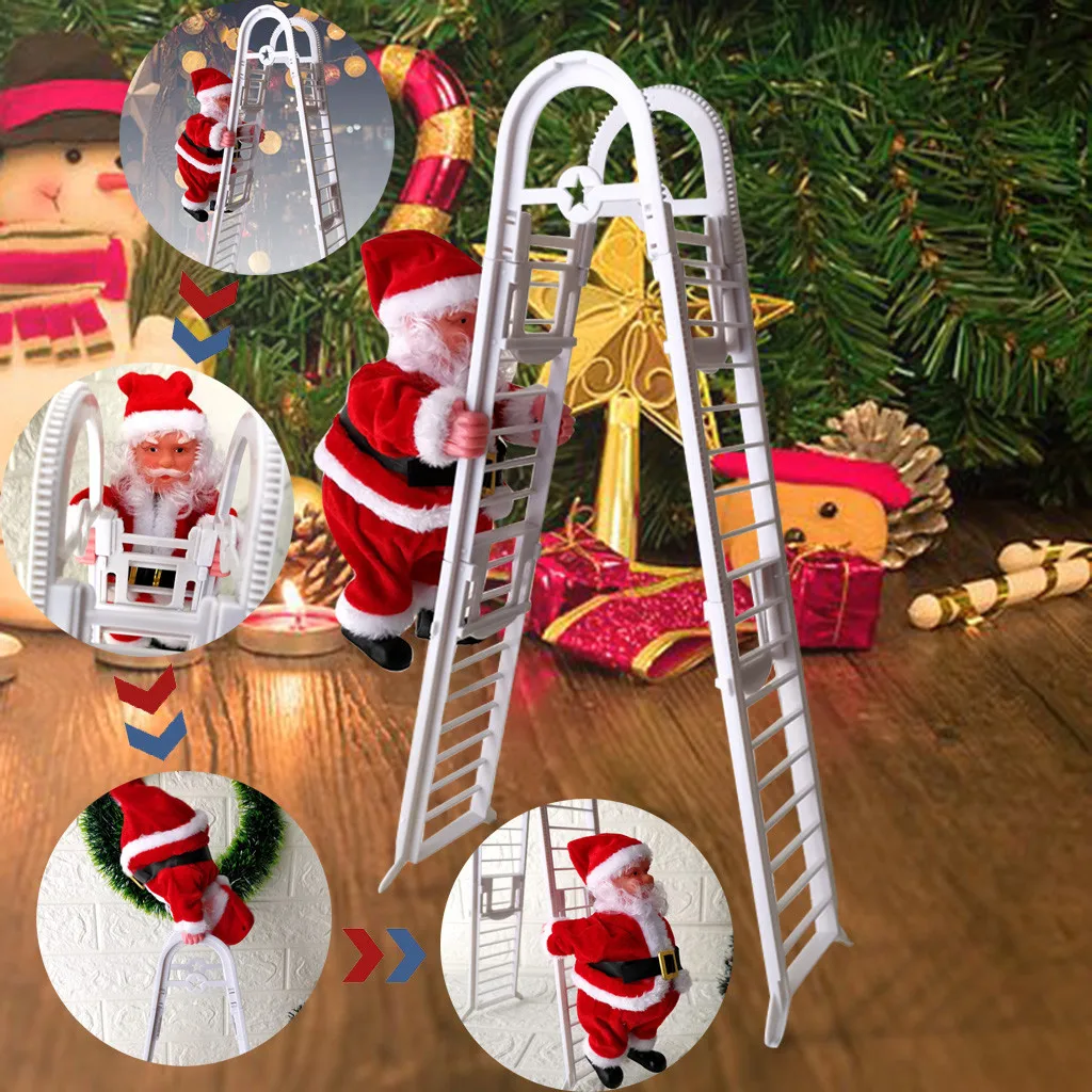

HIINST Toys for children cute Santa Claus Electric Climbing cute Ornaments Christmas Decorations Toy gift for kids drop ship NEW