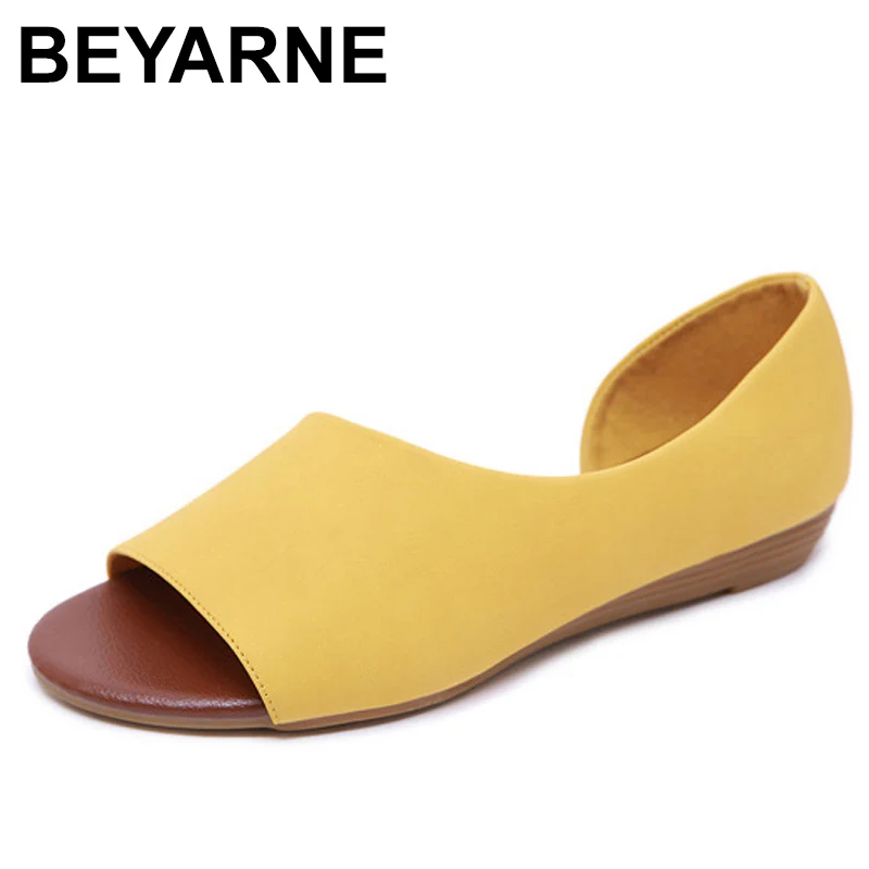 

BEYARNEsummer shoes woman new Europe America Snake sandals women Wedge Fish mouth slippers Comfortable mom sandalia femininaE930