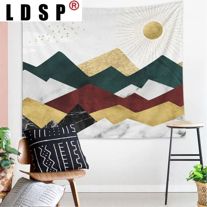 

LDSP Japan Fujiyama Sunset Tapestry Wall Hanging Covering Rug Background Cloth Beach Mat Blanket Art Bedroom Dorm Home Decor