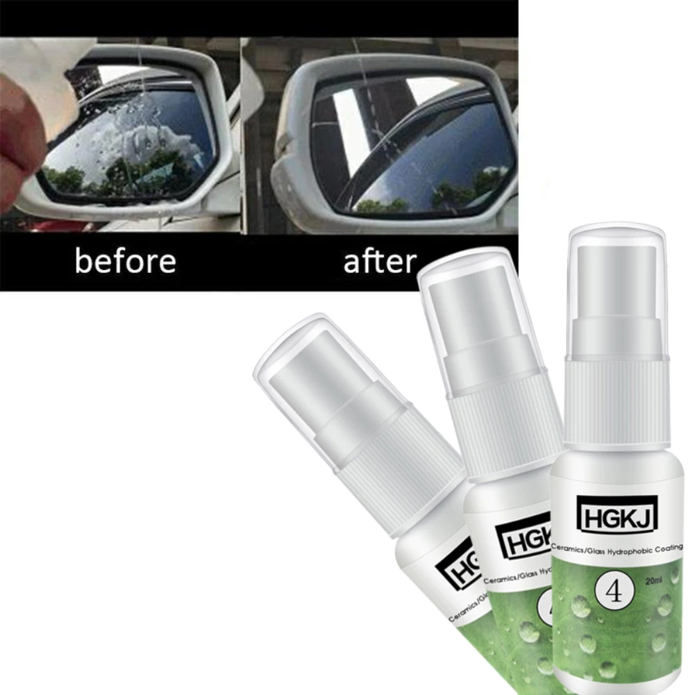 HGKJ-4-20ml, 1 шт., керамическое покрытие для окон, водонепроницаемое, непромокаемое, нано гидрофобное покрытие, используется для керамического стекла, против дождя