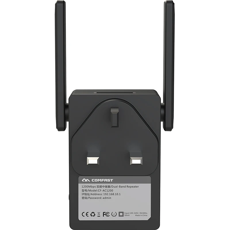 Wi Fi повторитель беспроводной с вилкой для США Великобритании и Европы 2 4 ГГц 1200