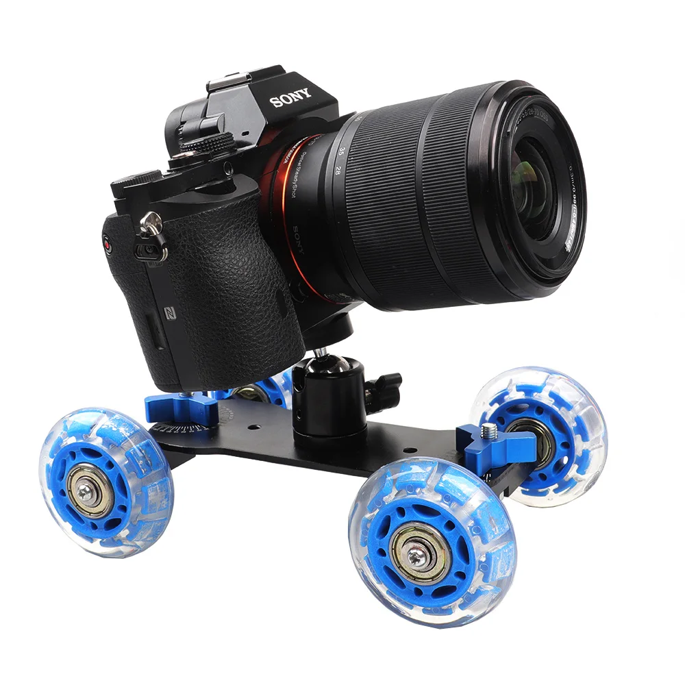 Portable Desktop Camera Dolly Car Tabletop Video Slider Rail Track with Mini Ball Head for blog Filmmaking | Электроника