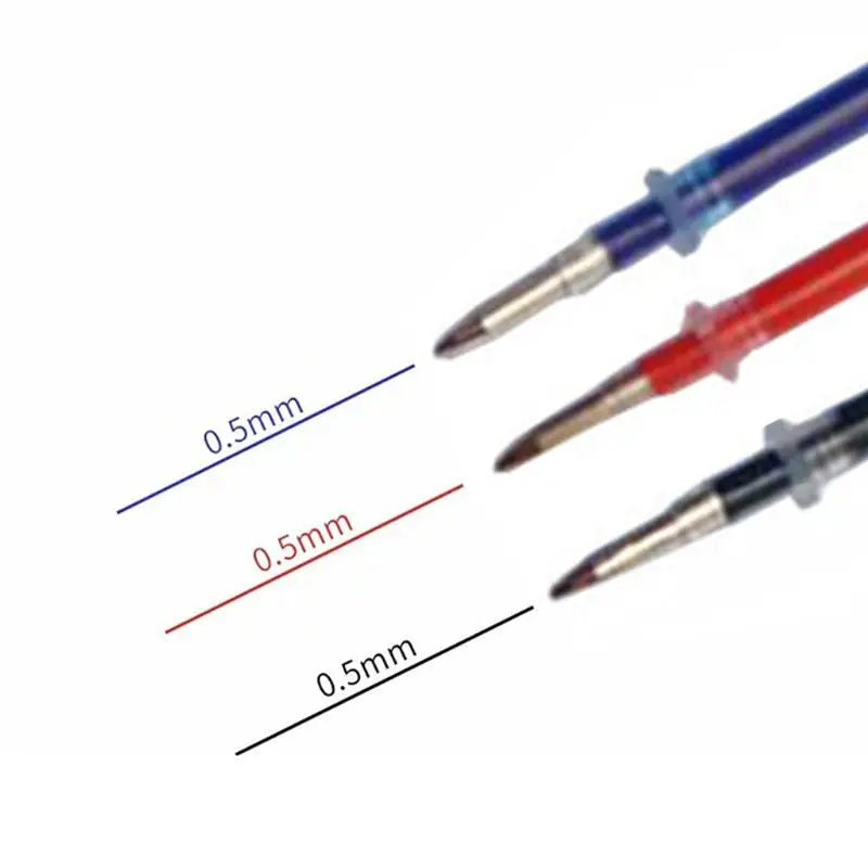 

100pcs Neutral Ink Gel Pen Refill Black Blue Red 0.5mm Bullet Refills Stationery G8TA
