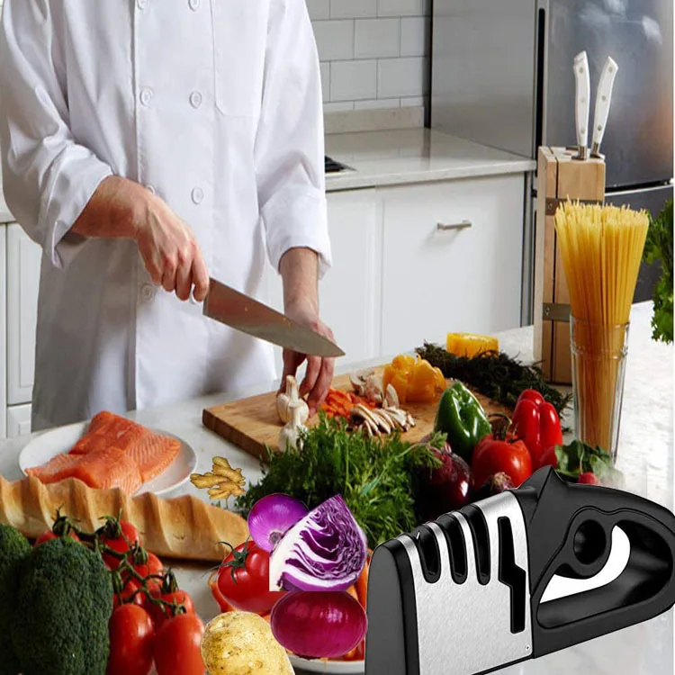 

4 IN 1 knife sharpener scissors sharpener section multi function knives accessories kitchen gadgets household Knife grinder