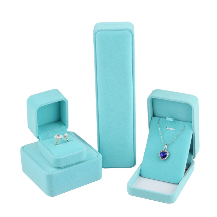 Elegant Wedding Ring Display Box Velvet Earrings Bracelet Gift Packaging Portable Pendant Necklace Storage Case Wholesale | Украшения и