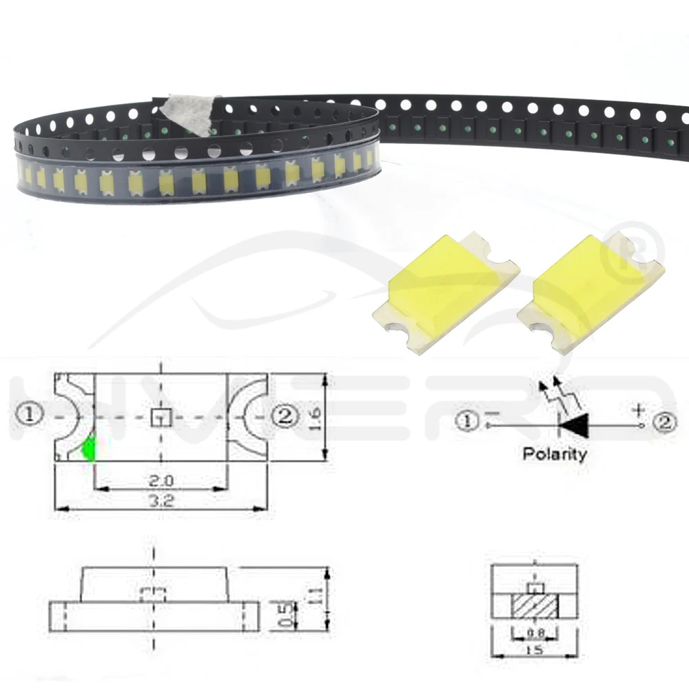 100 шт. 1206 SMD SMT белый красный зеленый синий желтый розовый оранжевый супер яркий