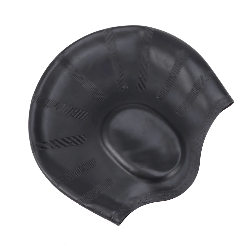 

Men Children Kids Swim Pool Water Sport Waterproof Silicone Diving Swimming Cap Long Hair Protection Ear Cup Swim Caps Hat