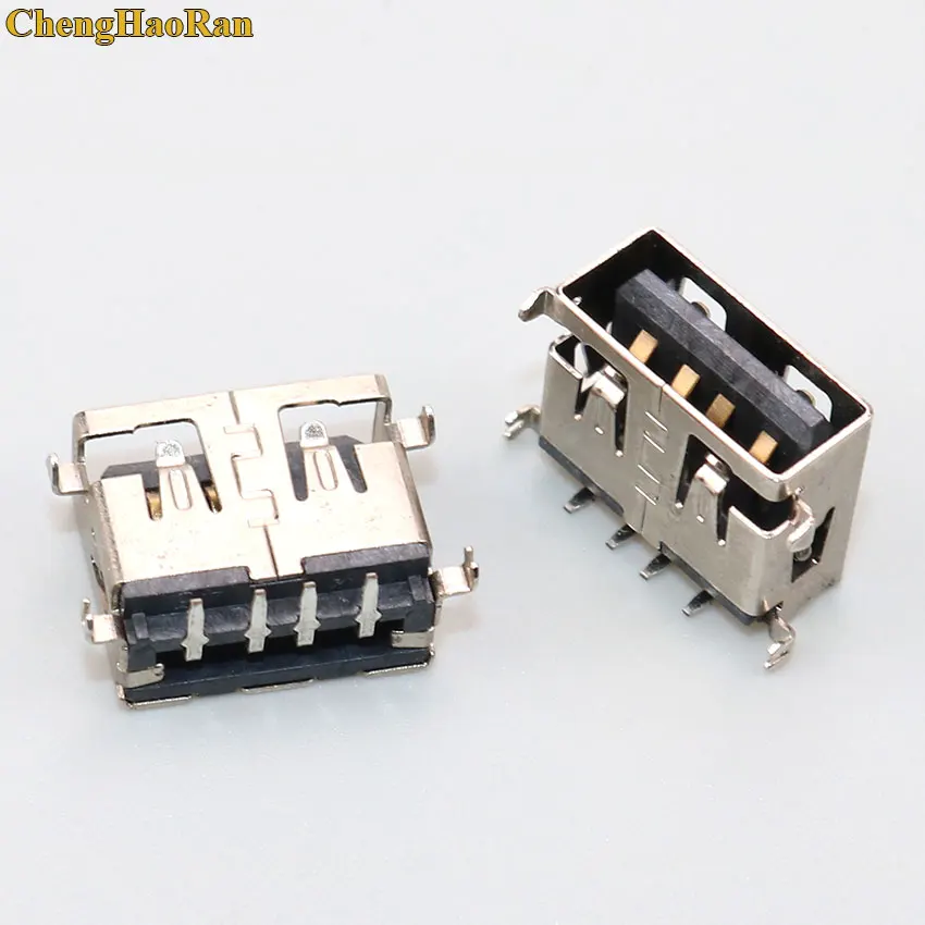 ChengHaoRan 10 мм короткий корпус 2 0 USB разъем 4-контактный 90 градусов AF изгиб pin розетка