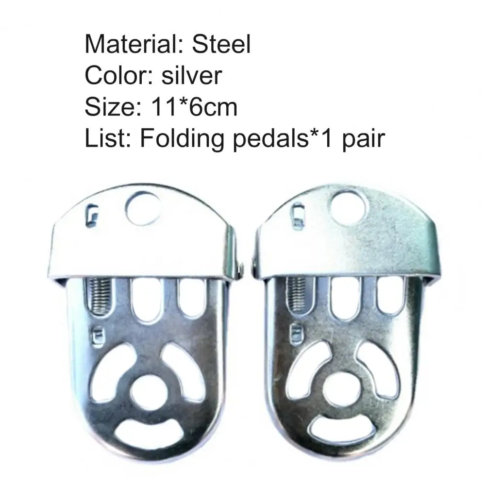 1 Pasang Pedal Belakang Sepeda Gunung MTB Baja Universal Lipat Pedal Belakang Sepeda Sedang untuk Anak-anak Aksesori Sepeda E-bike
