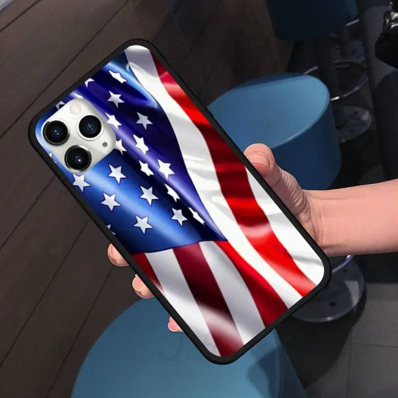 

USA flag Courage freedom Phone Case for iPhone 11 12 pro XS MAX 8 7 6 6S Plus X 5S SE 2020 XR shell cover funda