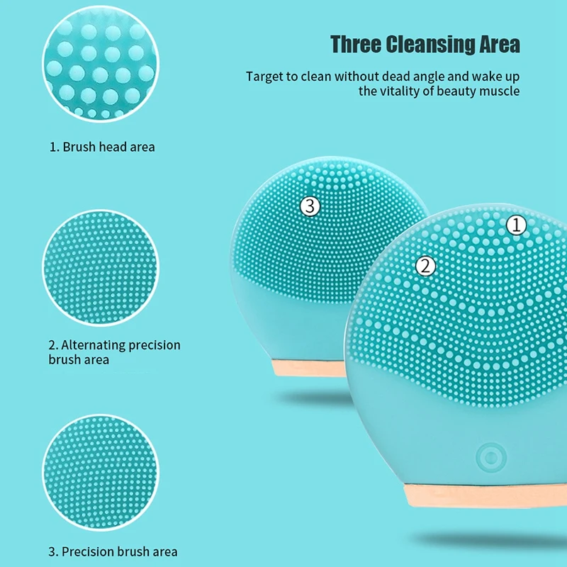 EAS-электрическая вибрационная Очищающая щетка для лица удаления черных точек