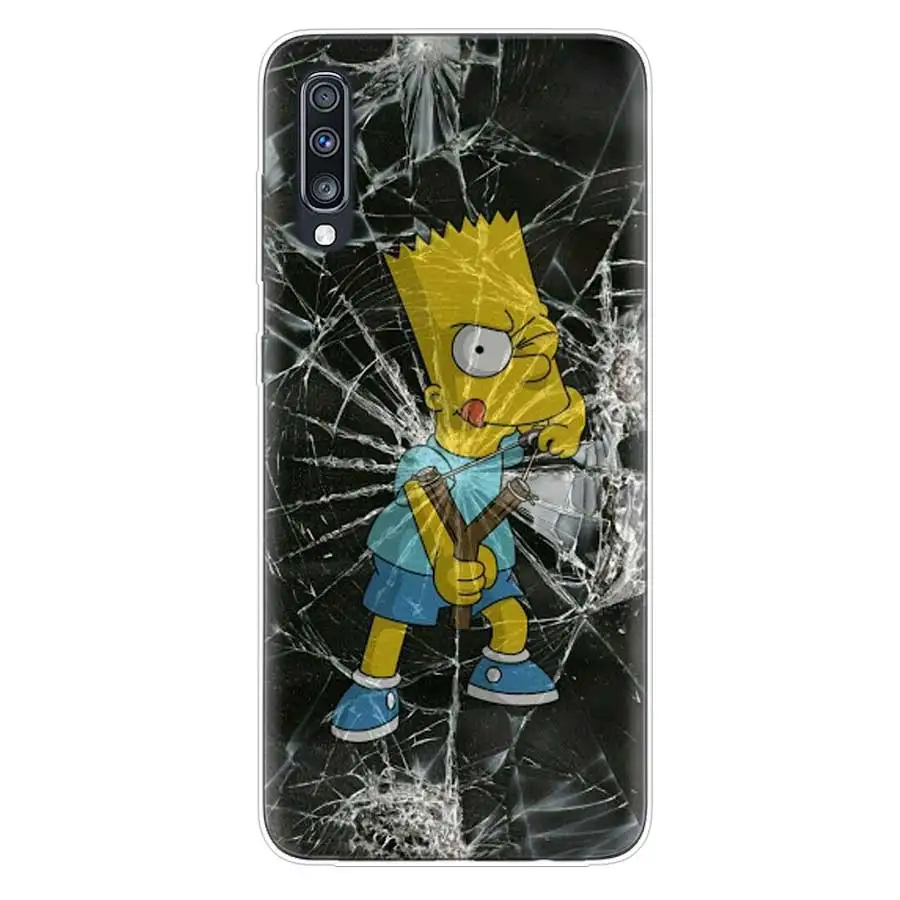Симпсоны сзади чехол для телефона samsung A90 A80 A70 A60 A50 A50S A40 A30 A30S A20E A10E A10s S10Plus M40 M30