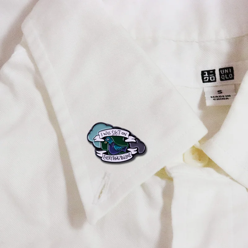 Я буду держать на все что вам нравится Шпилька для лацкана голубей забавное