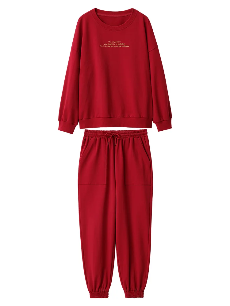 

Extra Large Size Women's Suits In Spring 2020 New Chic Large Size Suits Loose and Thin Sports and Leisure Two-piece Suit