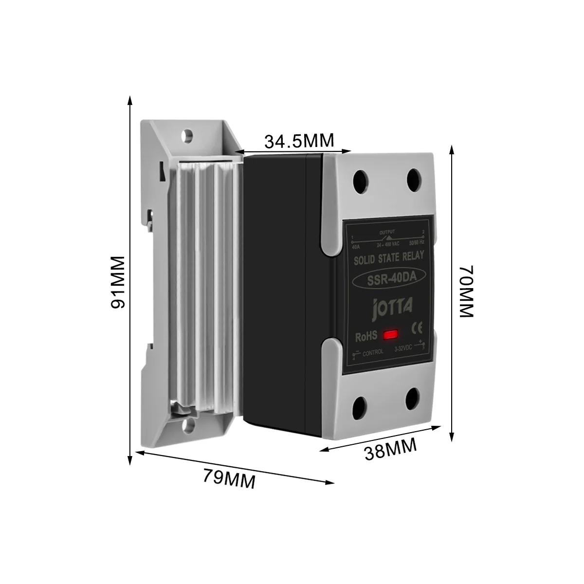 

Однофазное реле SSR JOTTA SSR 10DA 25DA 40DA 60DA 80DA 100DA 120DA