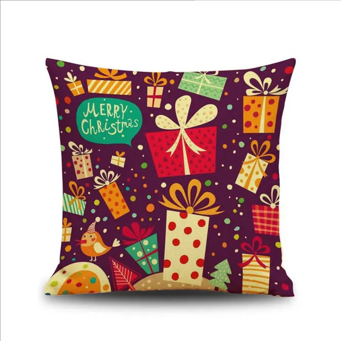

Random Send Clearance Pillow Cover Linen Plain Festival Tree Cushions Woven Office Home Soft Decorative Pillow Case
