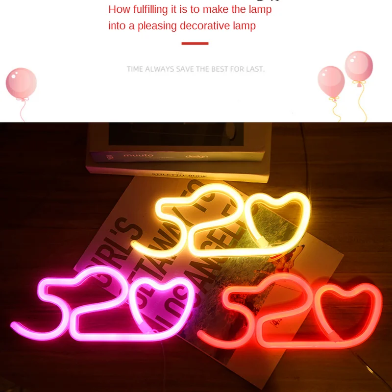 

LED Neon Sign USB Powered Party Wall Hanging Light Hello Good 520 OMG LOL Led Neon Lights for Game Room Bedroom Wall Decoration