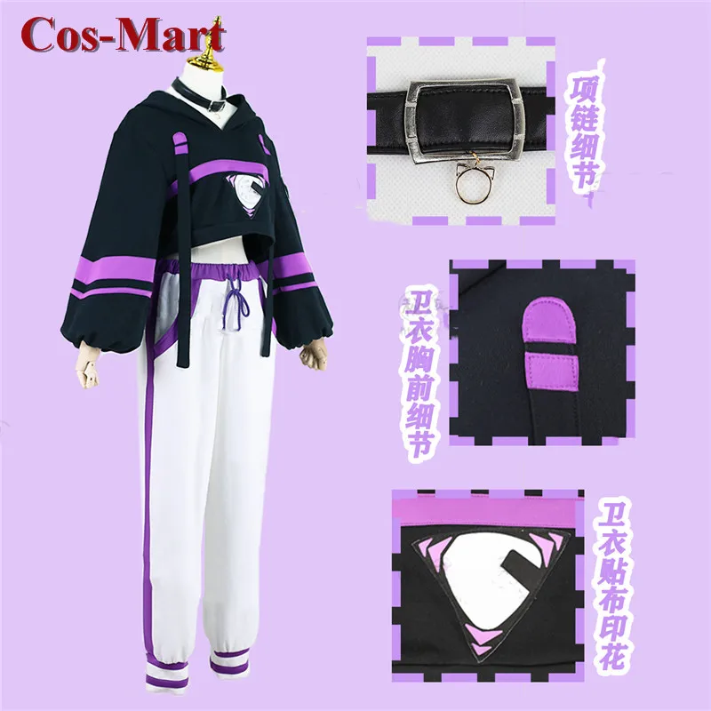 Cos-Mart аниме Vtuber Hololive Nekomata Okayu косплей костюм прекрасная милая повседневная одежда
