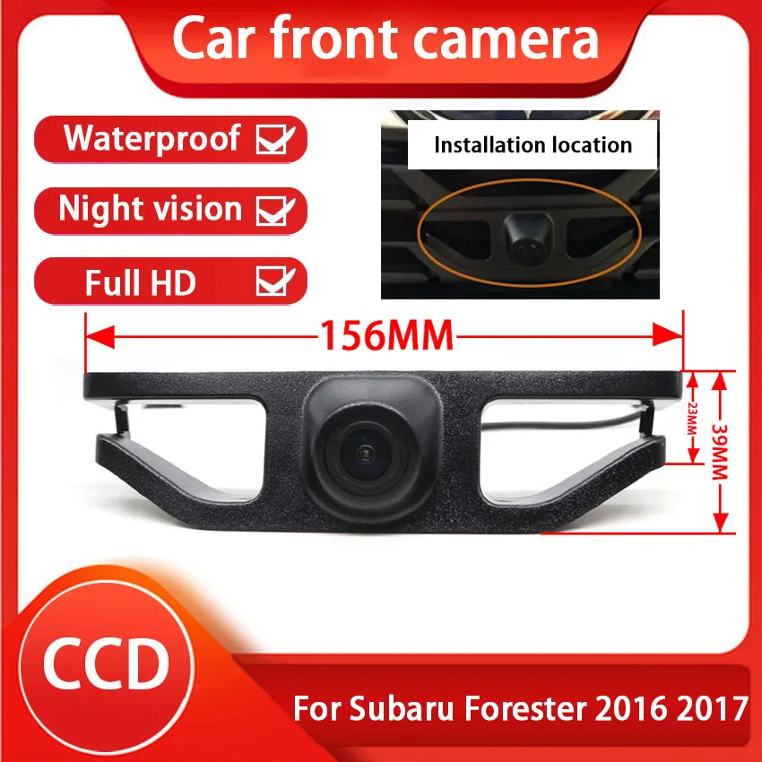 

Автомобильная Передняя камера для Subaru Forester 2016 2017 Full HD, водонепроницаемая Высококачественная CCD-камера ночного видения для безопасного вожд...