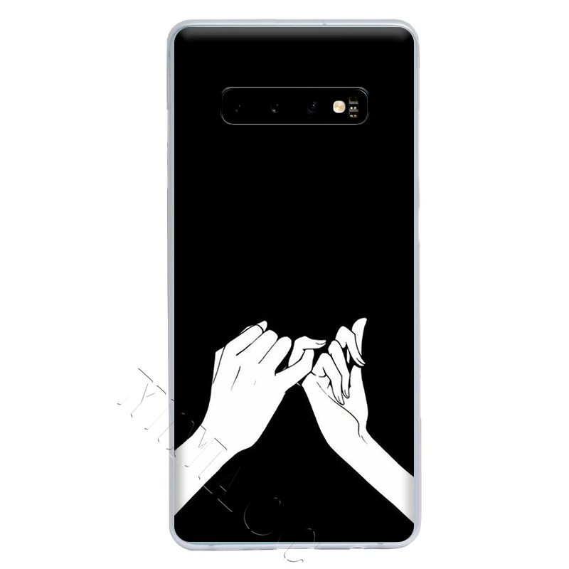 YIMAOC минималистский линейный парный чехол для Samsung Galaxy S10 S9 S8 S7 Plus A70 A60 A50 A40 A30 A20 A10 A50S