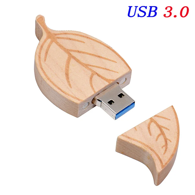 A JASTER USB 3,0 флэш-накопитель с листом+ деревянная коробка для хранения USB ручка-накопитель карта памяти 4G 8G 16GB 32GB 64GB 128GB U диск Рождественский подарок - Цвет: A