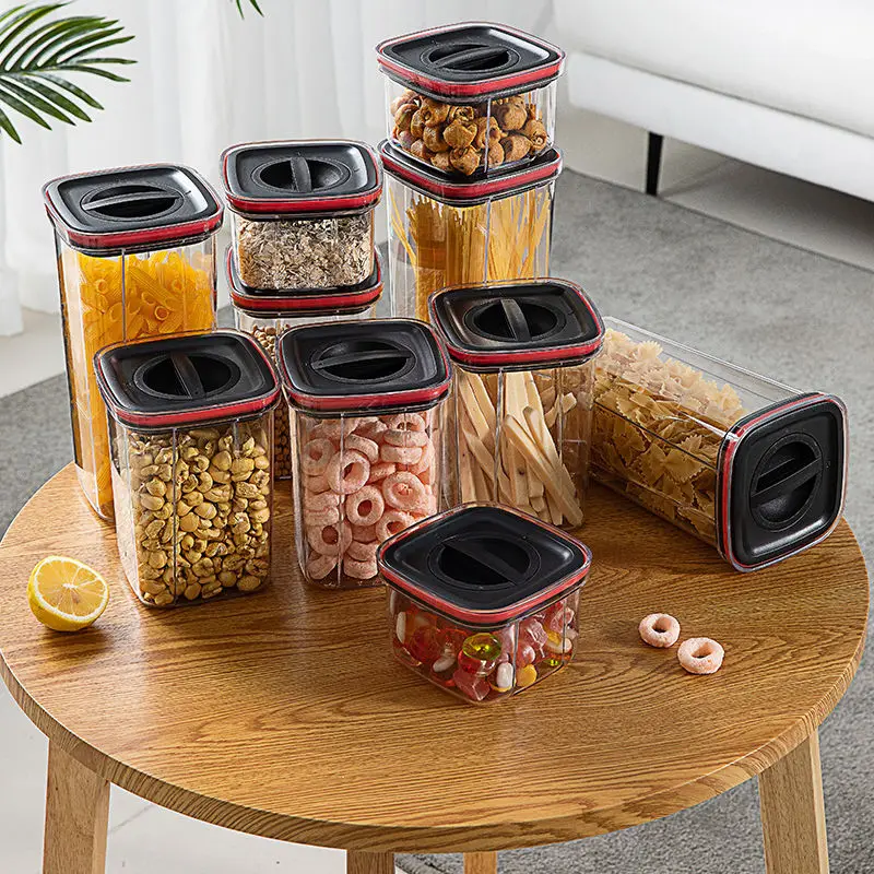 Кухня пищевой молочный порошок кофе пластиковые герметичные банки для хранения