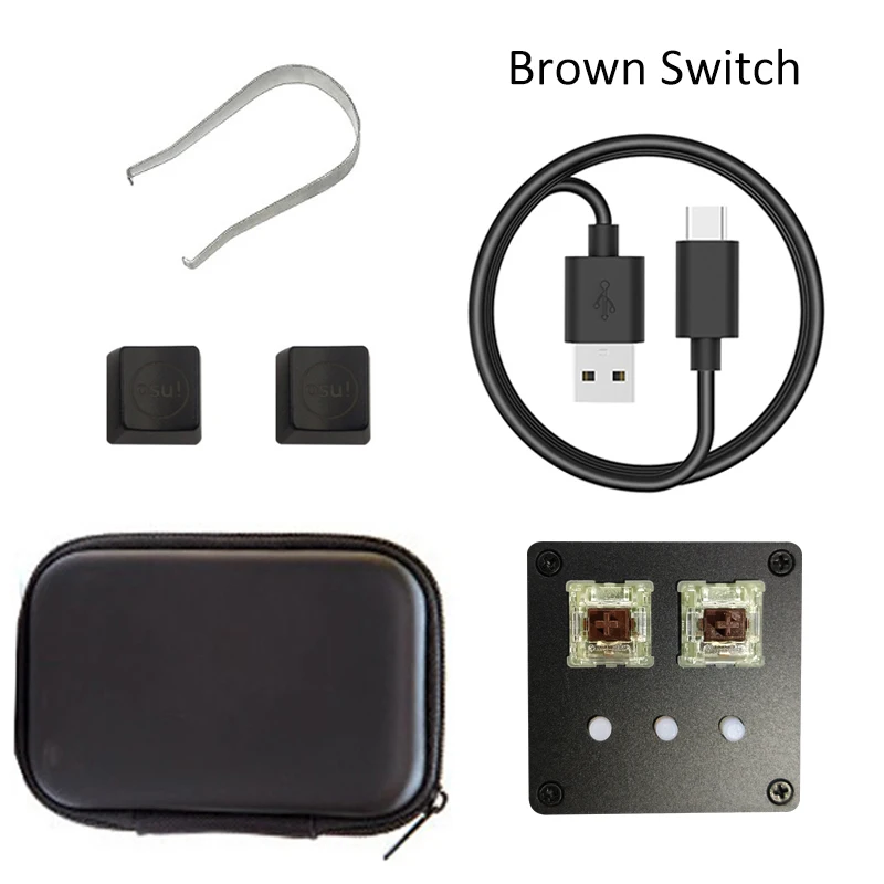 Hfбезопасности DIY OSU клавиатура V4 Для Windows 5 клавишная игровая клавиатура USB 2,0 RGB Cherry MX механическая клавиатура Горячая замена клавиатуры - Цвет: Brown switch osu set