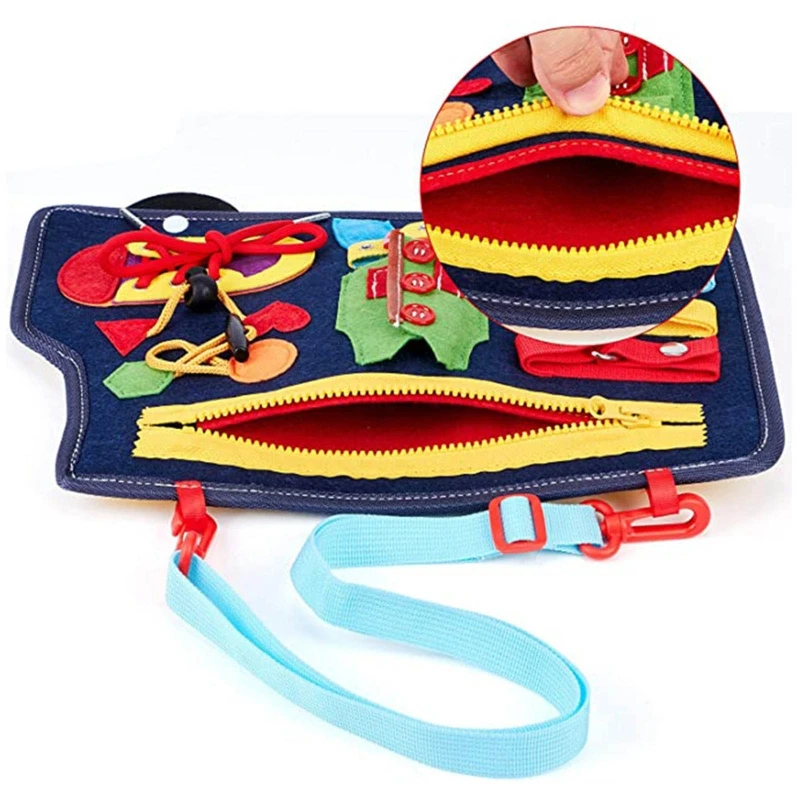 

2021 New Toddlers Montessori Toy Baby Infants Educationa Basic Skills Activity Busy Board