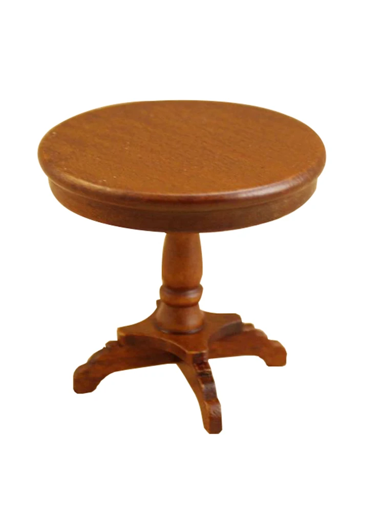 Деревянная мебель для кукольного домика миниатюрный круглый стол кухня