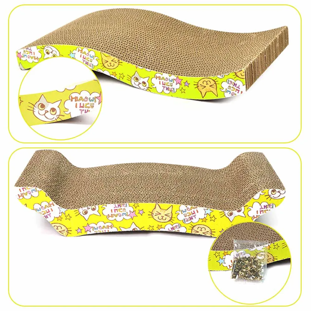 

Cat Toys Cat Scratch Board Pad Scratching Posts Kitten Corrugated Paper Pad M Shape Cats Grinding Nail Scraper Mat Mattress