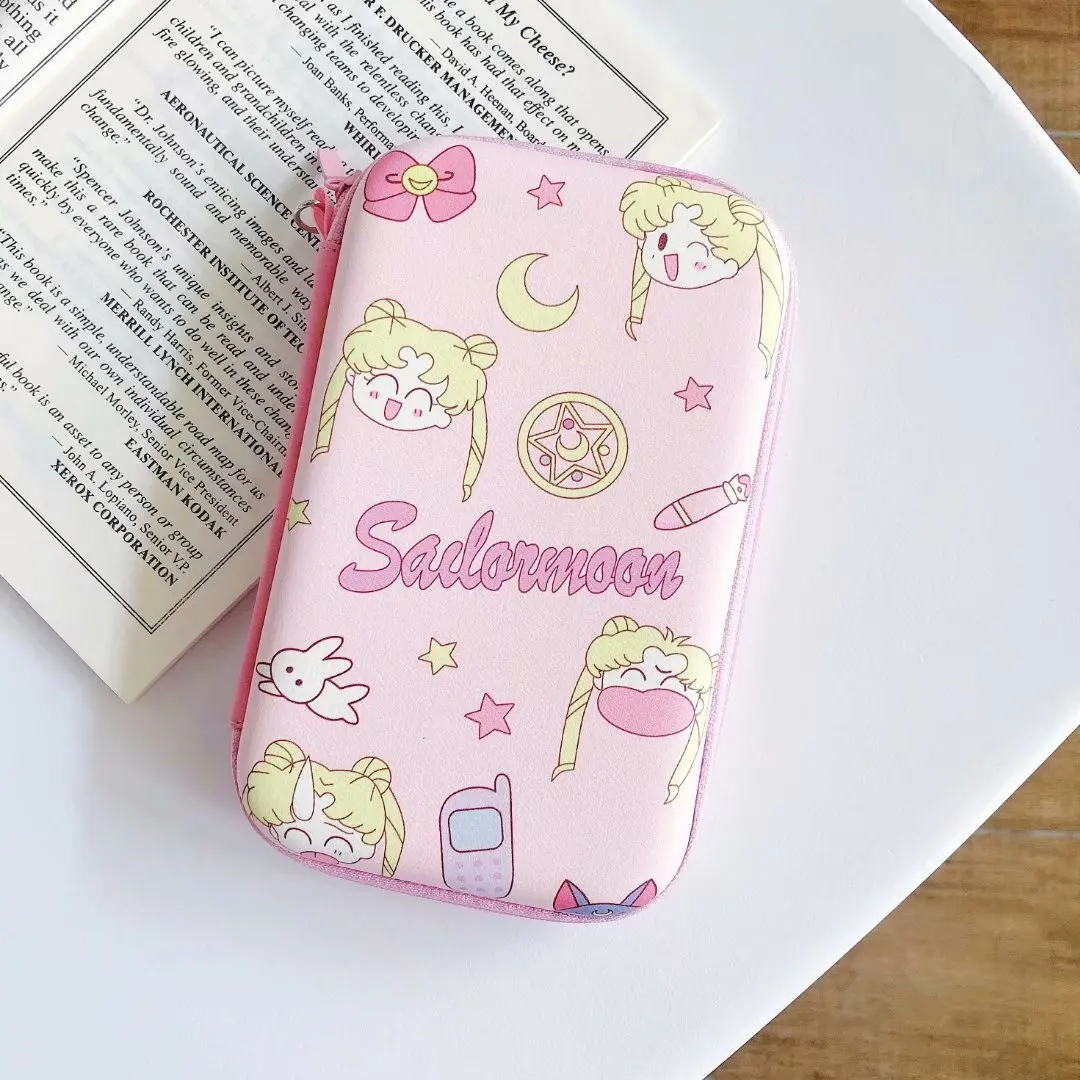 Мультфильм Микки наушники с «молнией» чехол портативная коробка для наушников PU кожаный мобильный силовой мешок защитный USB кабель Органайзер портмоне - Цвет: 011