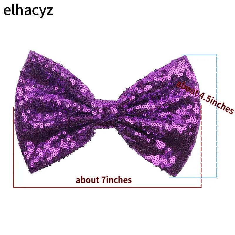 10 шт./лот 7 &quotсупер большой грязный блесток банты повязка на голову 54 Цвета бант