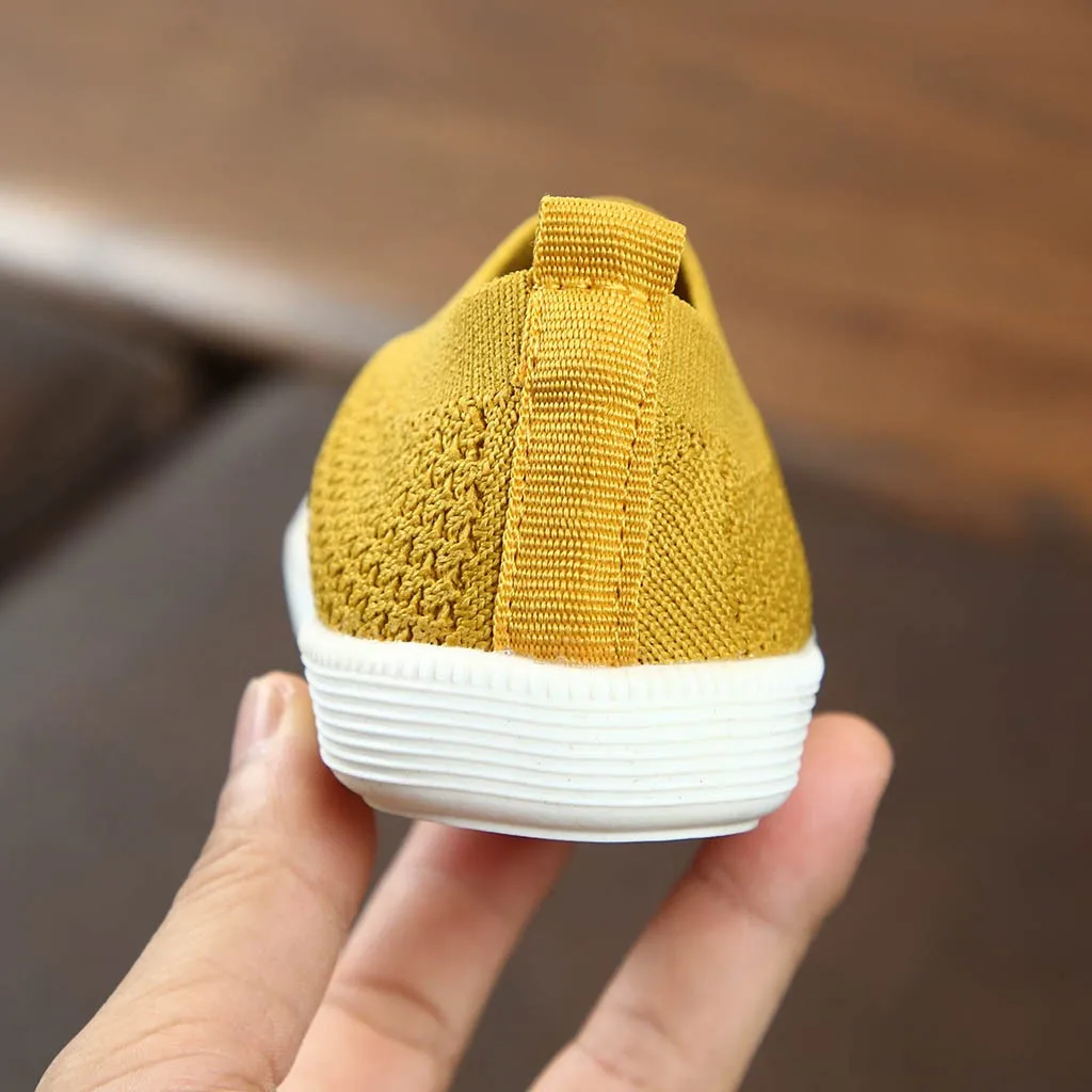 Детские кроссовки без шнуровки дышащие сетчатые для мальчиков и девочек