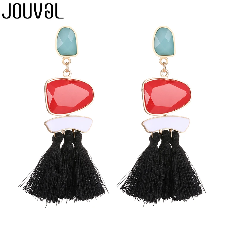 Серьги с кисточками JOUVAL женские массивные ювелирные изделия для женщин модные