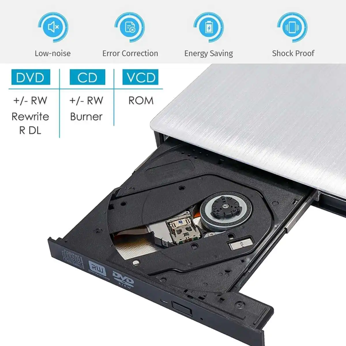 USB 3 0 тонкий внешний DVD RW CD записывающее устройство чтения оптические приводы для