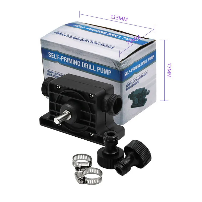 Насос для электродрели самовсасывающие переносные насосы 8 мм с круглой
