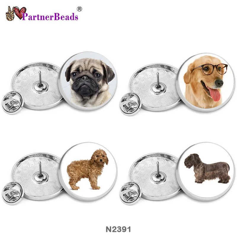 

Металлическая брошь в виде собаки, красивые пуговицы 15 мм/18 мм/21 мм/23 мм/25 мм/28 мм, бусины для партнеров N2391