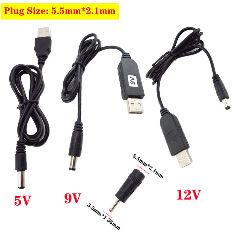 USB 5 В DC в 9 12 мм 3 Повышающий Модуль питания коннектор конвертер кабель адаптера 2 1x5