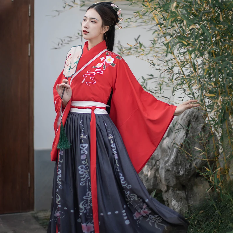 New Red Hanfu Fairy Dress Wedding Wear Ancient Robe Princesse Cos ...